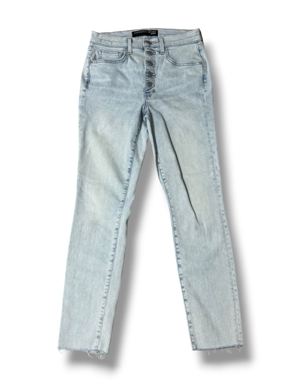 Veronica Beard Debbie High Rise Skinny Ankle Jeans Everest Size 28 Button Fly